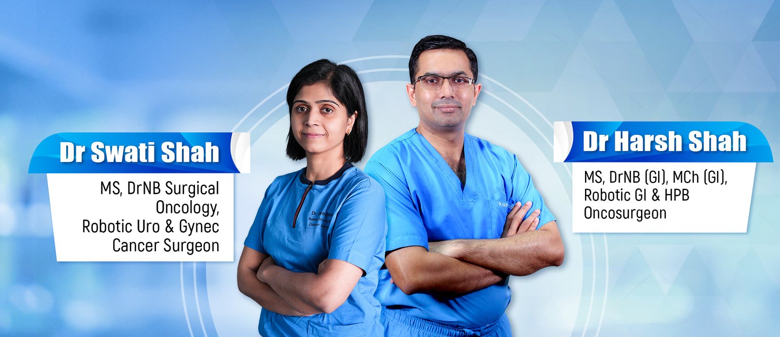 Dr. Harsh Shah and Dr. Swati Shah is the best Robotic Onco Surgeons in Ahmedabad, Gujarat, India.