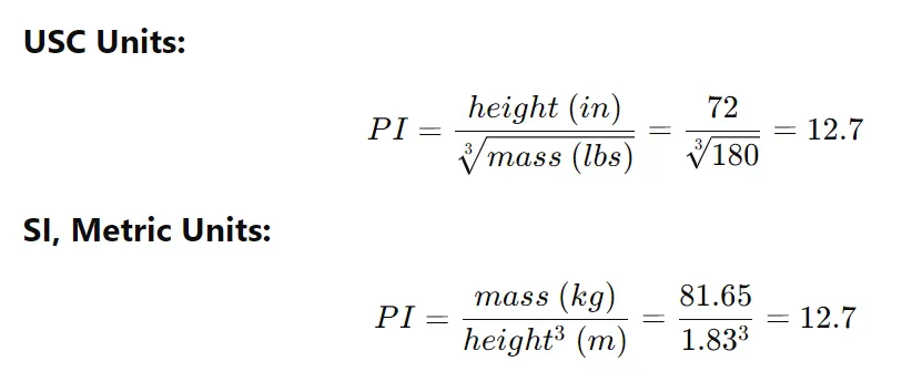 Ponderal Index (PI)