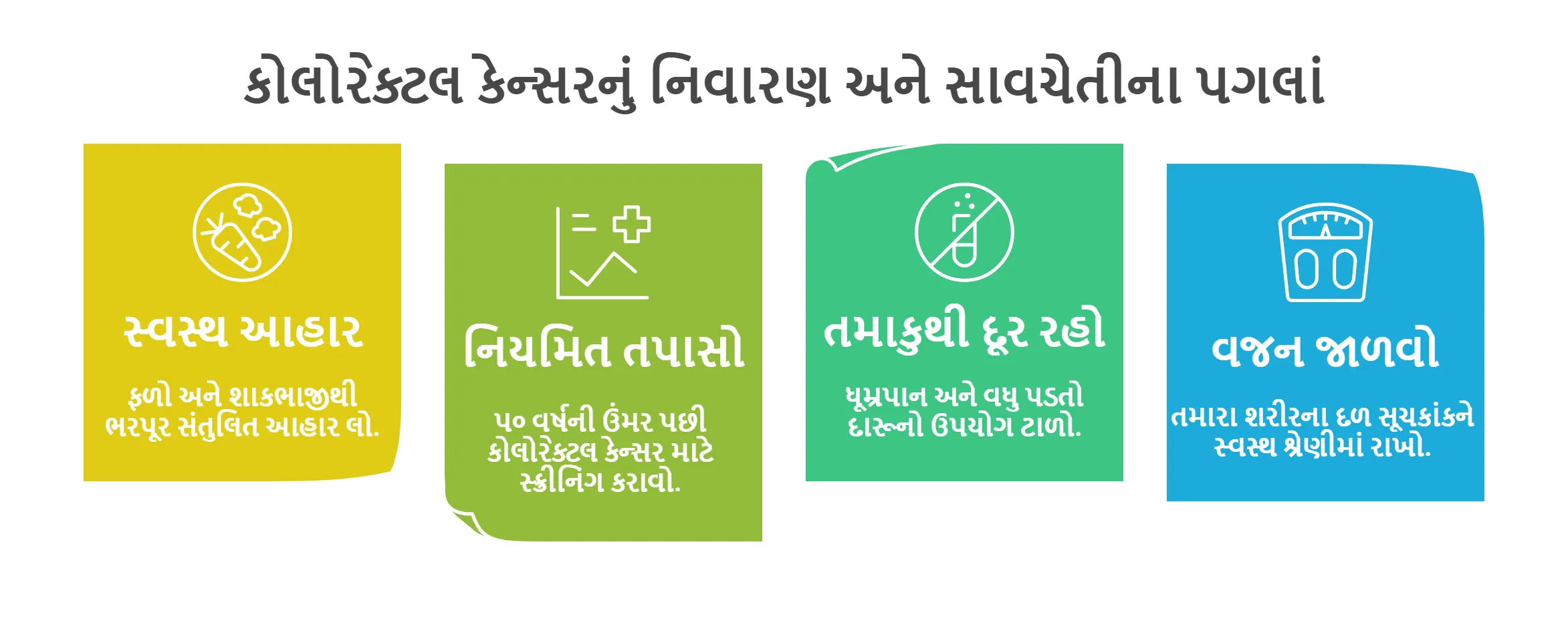 કોલોરેક્ટલ કેન્સરનું નિવારણ અને સાવચેતીના પગલાં
