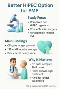Cisplatin + docetaxel improves survival over cisplatin + mitomycin C in hyperthermic intraperitoneal chemotherapy for pseudomyxoma DOI- 10.108002656736.2025.2467296