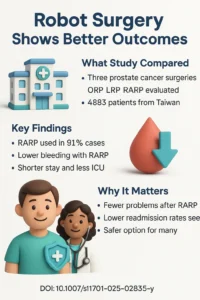 Comparison of outcomes of robot-assisted vs. open or laparoscopic of radical prostatectomy a population-based cohort study. DOI- 10.1007s11701-025-02835-y