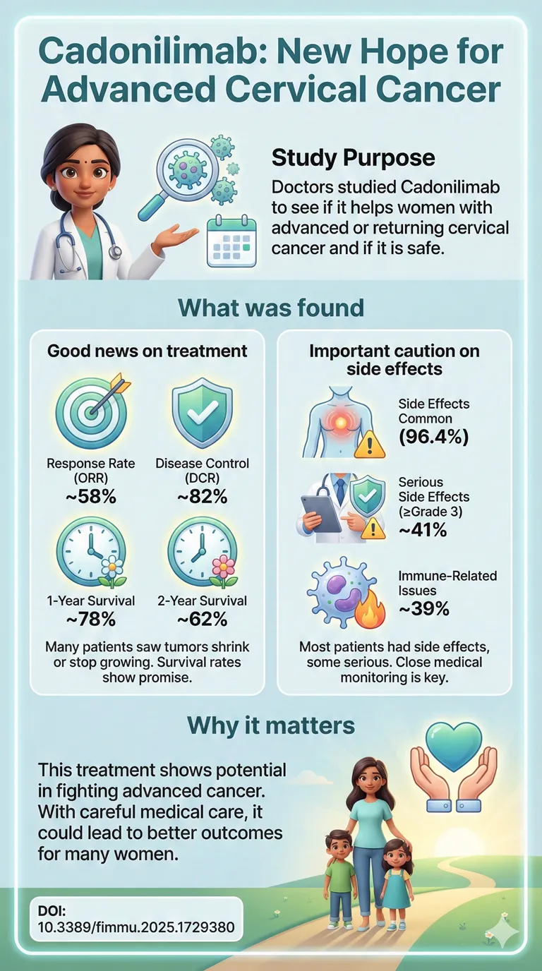 Cadonilimab Shows Promise for Advanced Cervical Cancer