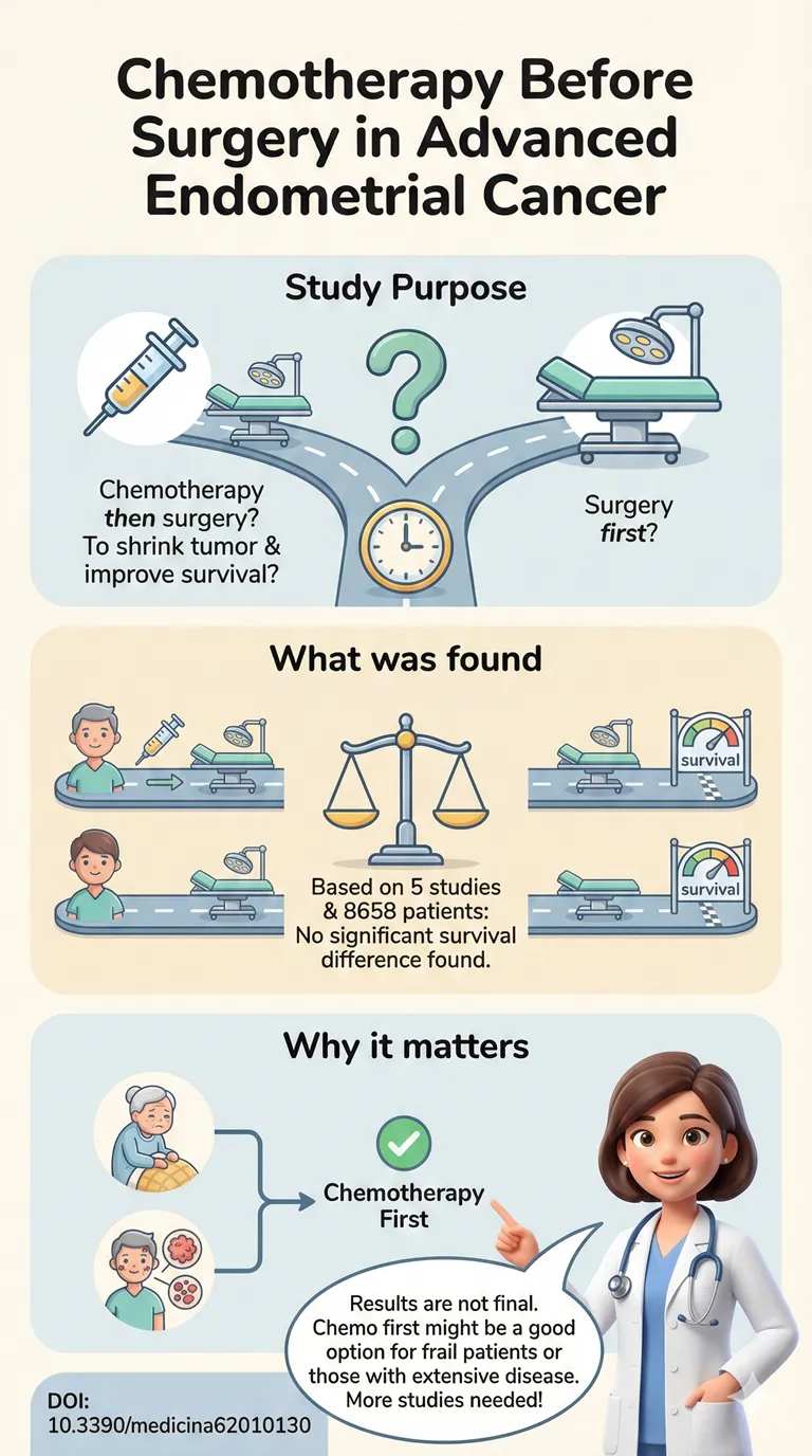 Chemotherapy Before Surgery in Advanced Endometrial Cancer