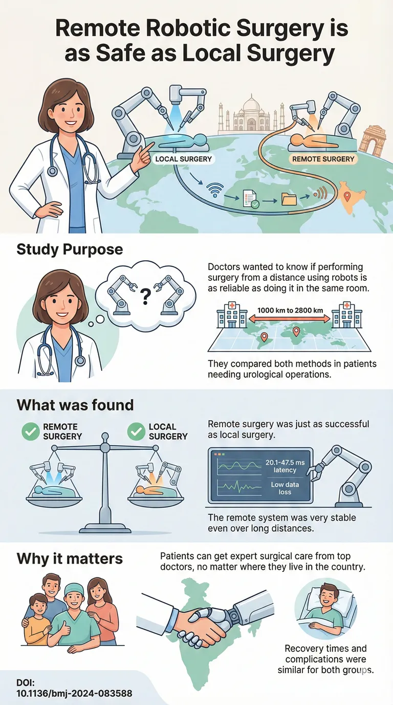 Remote Robotic Surgery Works as Safely as Local Surgery