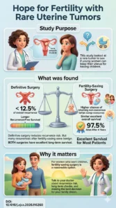 Fertility-sparing vs hysterectomy for uterine STUMP A pragmatic clinical study.DOI 10.1016j.ejca.2026.116260